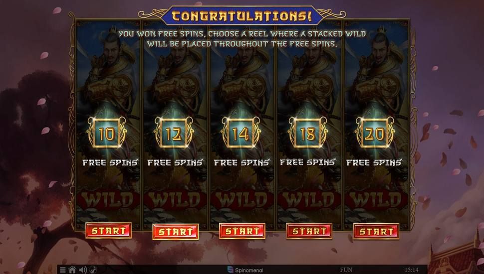 Story of the Samurai 10 Lines Slot - Free Spins