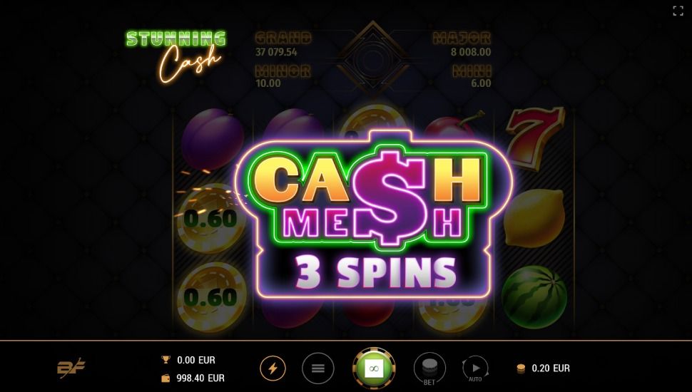 Stunning cash slot feature