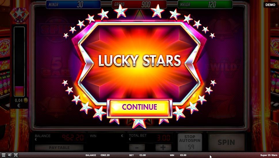 Super 25 stars slot - Lucky Stars