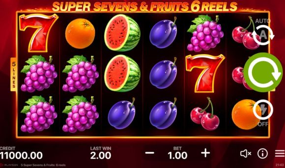 Super Sevens & Fruits: 6