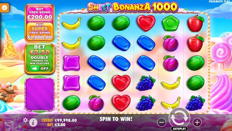Sweet Bonanza 1000 slot gameplay