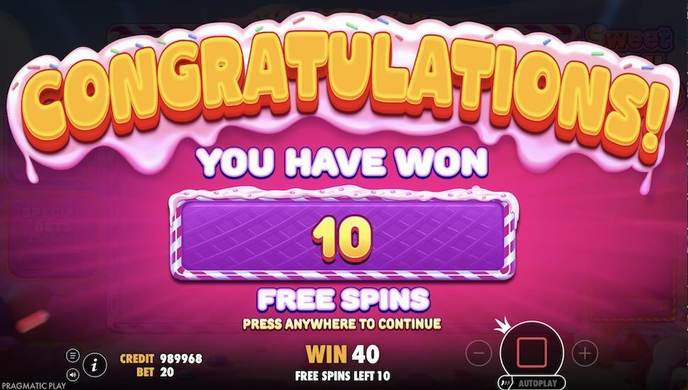 Sweet Rush Bonanza slot Bonus