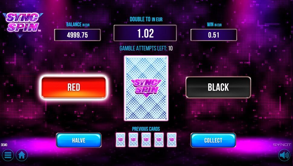 Sync Spin Slot - Gamble Feature