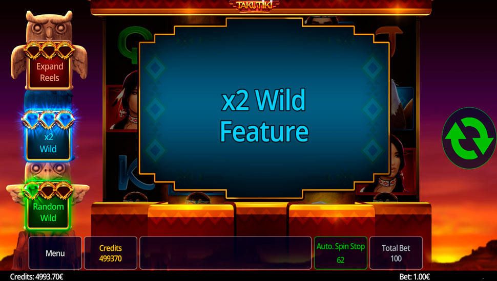 Takutiki slot x2 Wild Feature