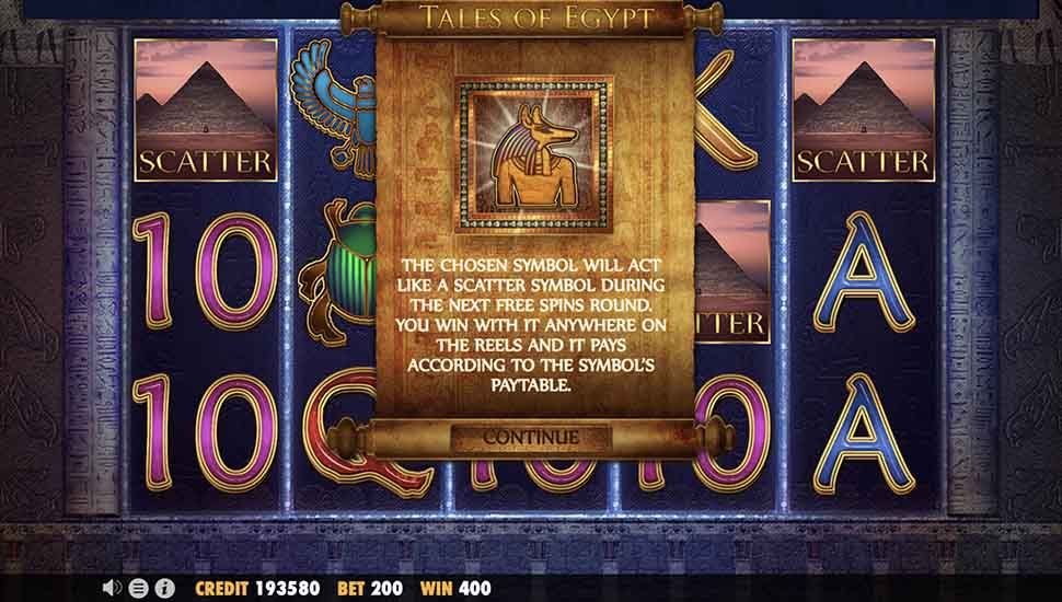 Tales of Egypt slot free spins