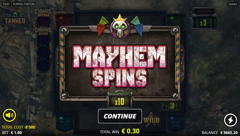 Tanked slot Mayhem Spins