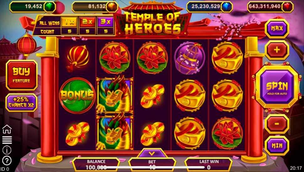 Temple of Heroes slot mobile