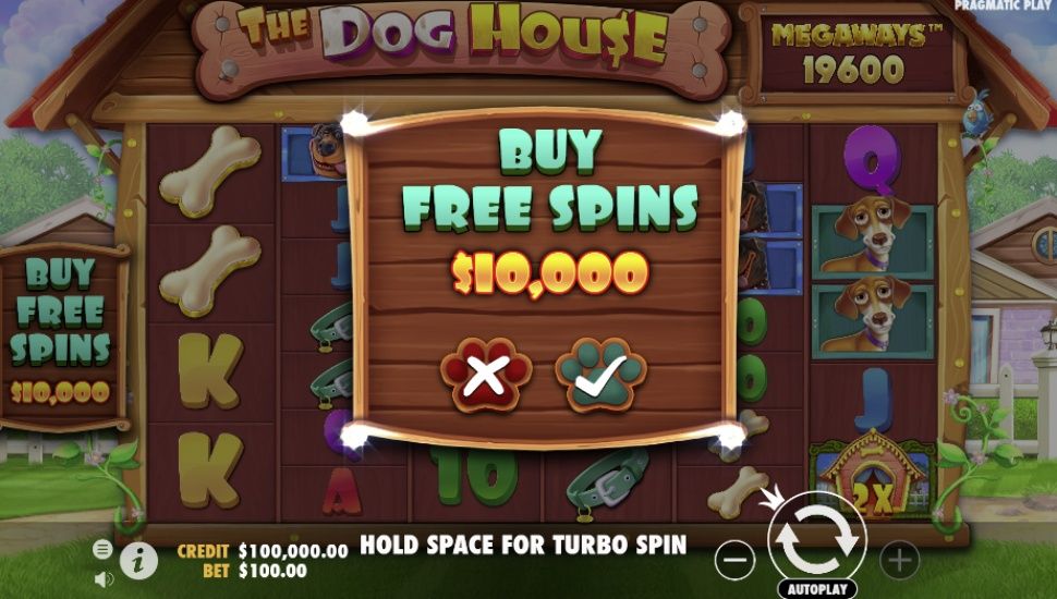 The Dog House Megaways slot - bonus buy