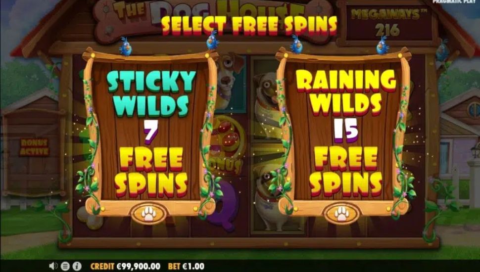 The Dog House Megaways slot - free spins