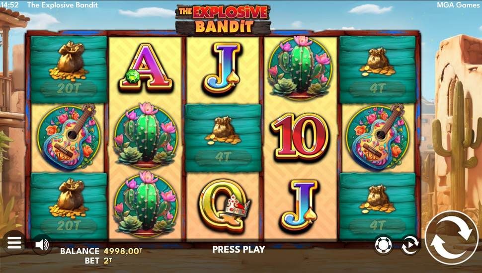 The Explosive Bandit slot gameplay