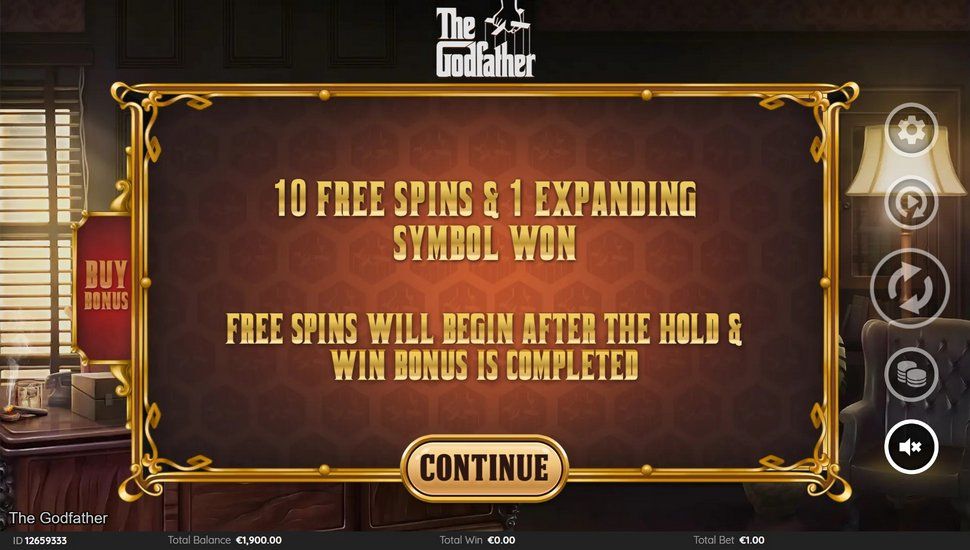 The Godfather slot free spins