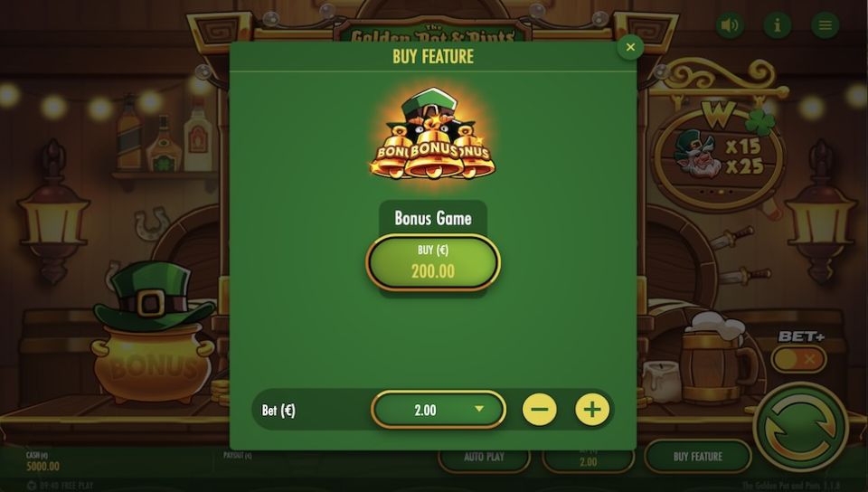 The Golden Pot Pints slot Bonus Buy