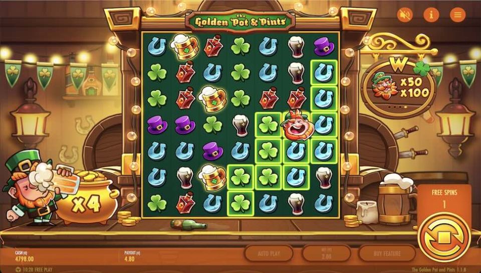 The Golden Pot Pints slot Cluster Pay