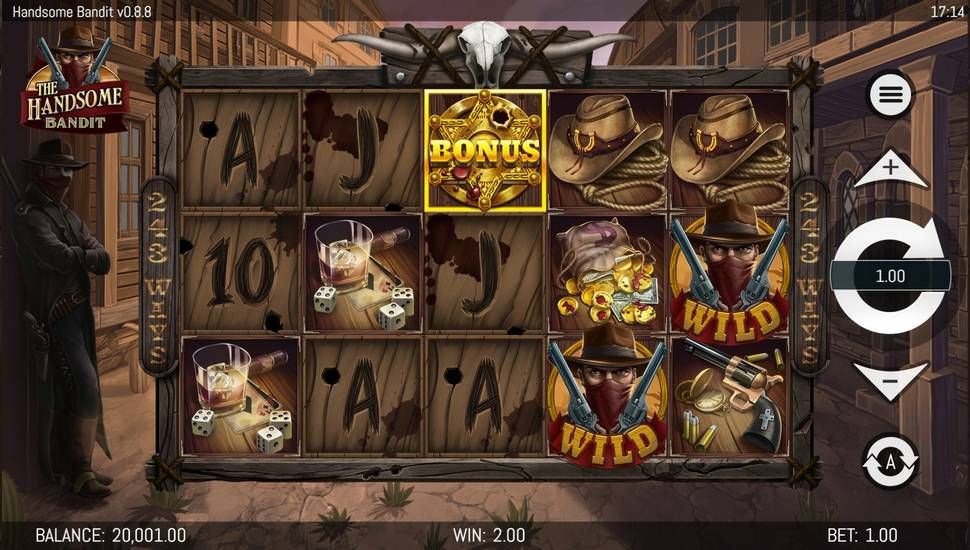 The Handsome Bandit slot gameplay