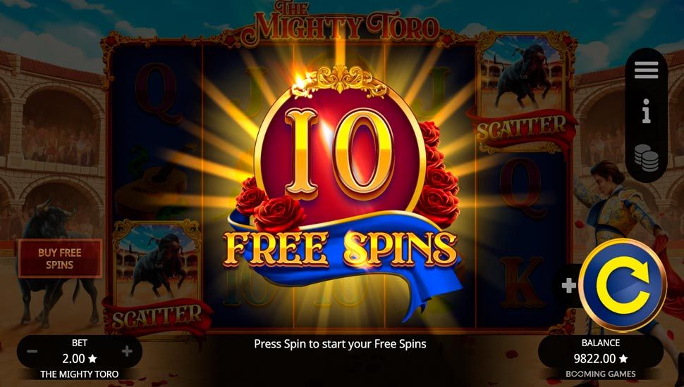 The Mighty Toro slot Free Spins Game