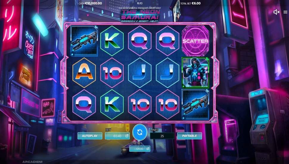 The Neon Samurai: Paradoxs Great Heist slot