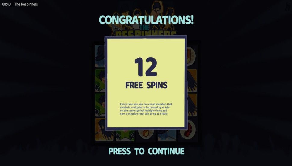 The Respinners Slot - Free Spins