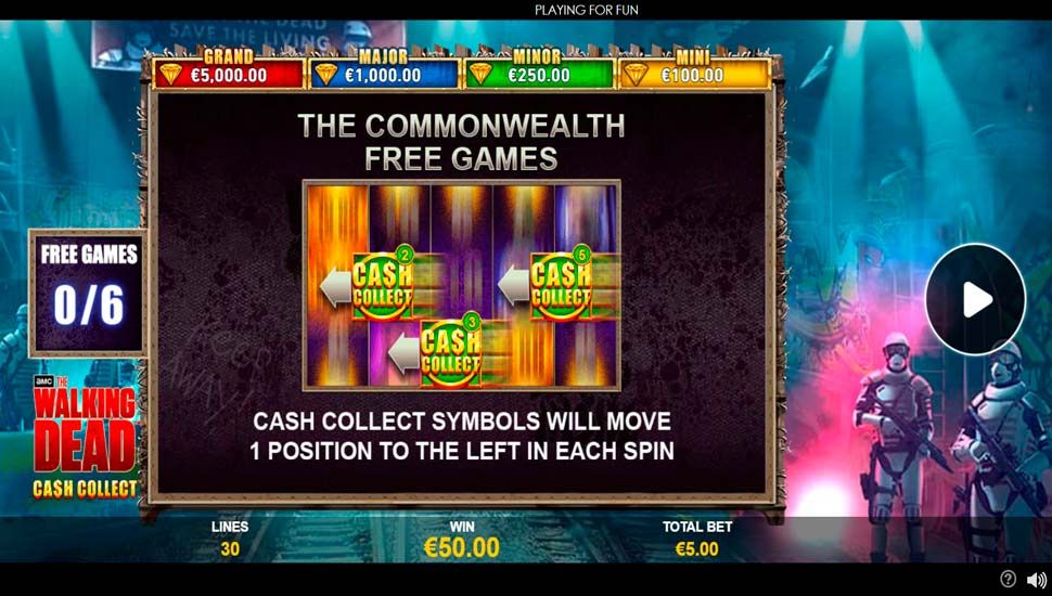 The Walking Dead Cash Collect slot Free Games