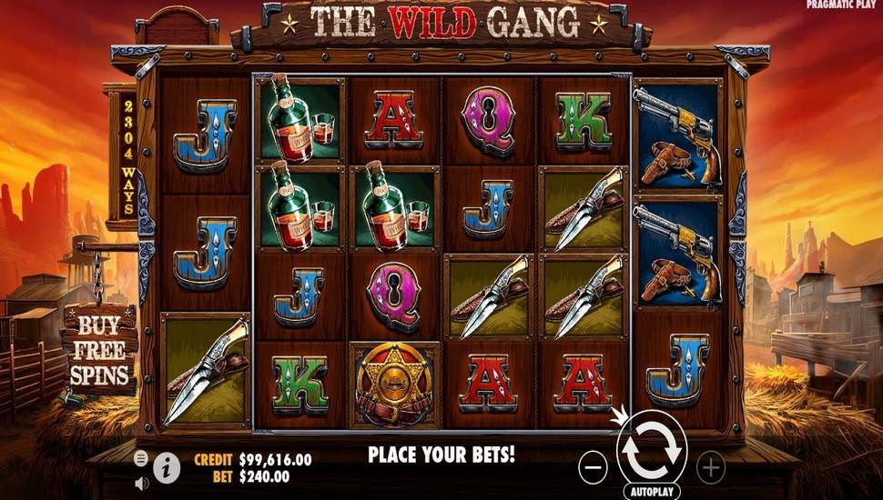 The Wild Gang slot gameplay