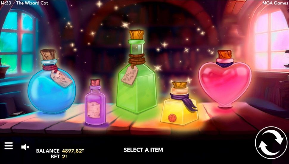 The Wizard Cat slot bonus game