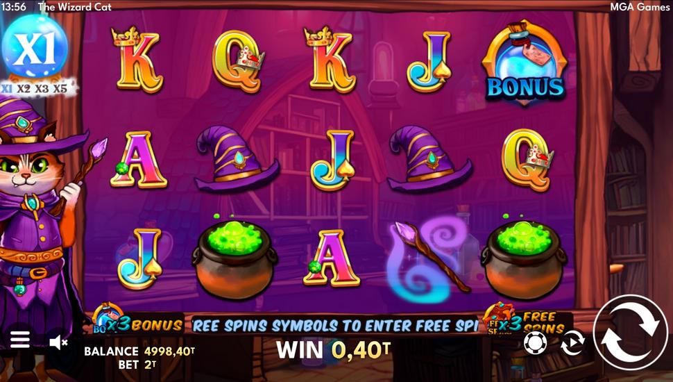 The Wizard Cat slot gameplay