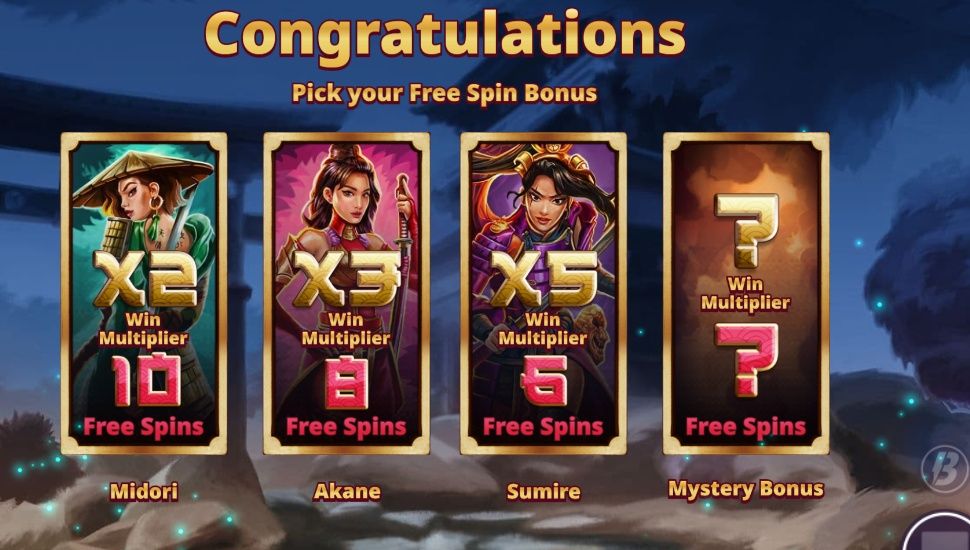 Three Samurai slot - free spins