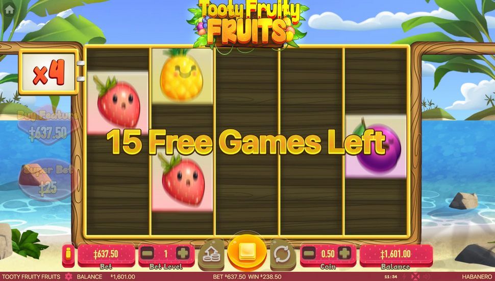 Tooty Fruity Fruits slot Free spins