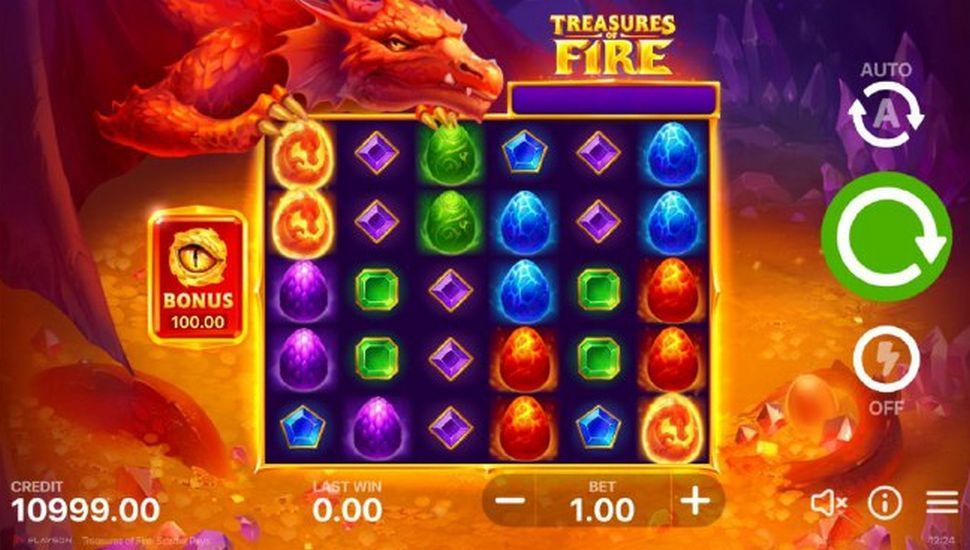 Treasures of Fire Scatter Pays Slot Mobile