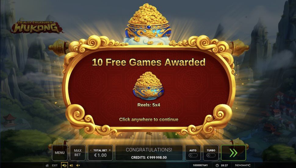 Trinity Treasures Wukong slot Bonus