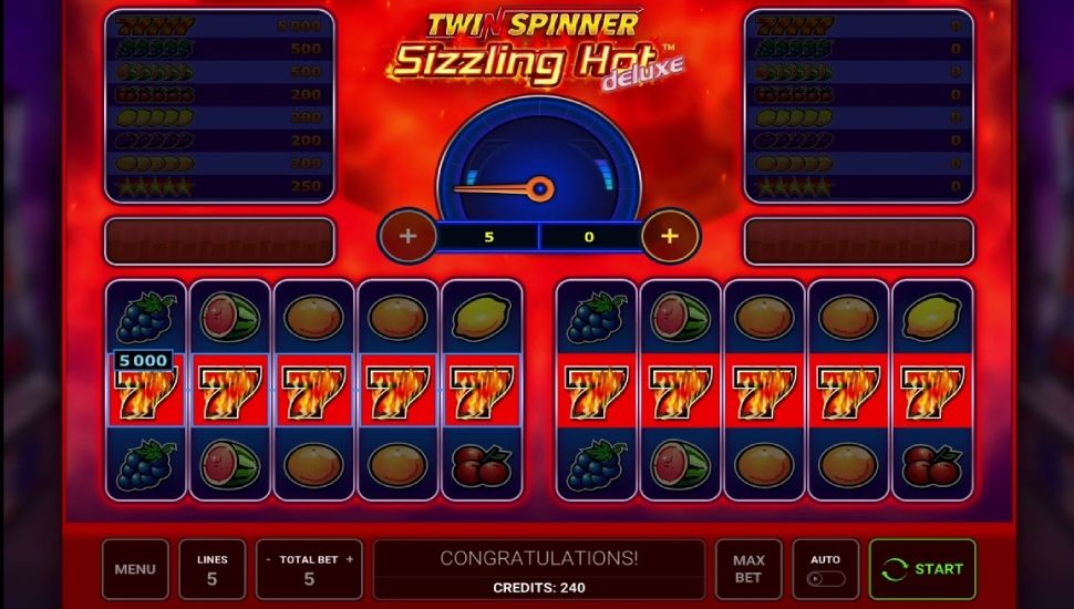 Twin Spinner Sizzling Hot Deluxe - Bonus Features