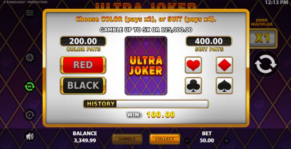 Ultra Joker gamble feature