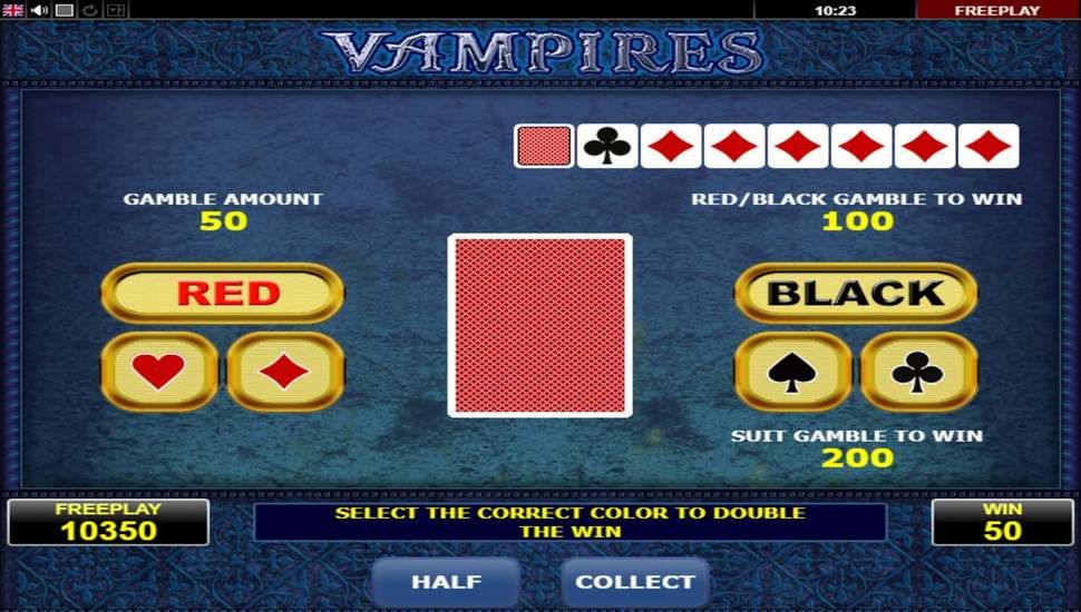 Vampires Slot - Gamble Feature