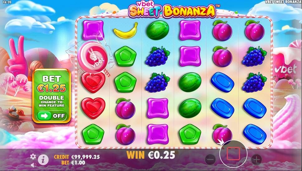 Vbet Sweet Bonanza slot gameplay