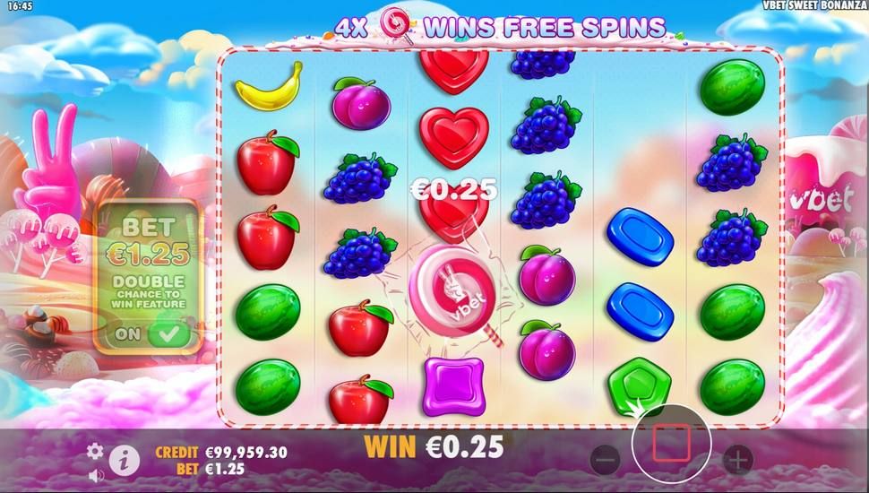 Vbet Sweet Bonanza slot tumble feature