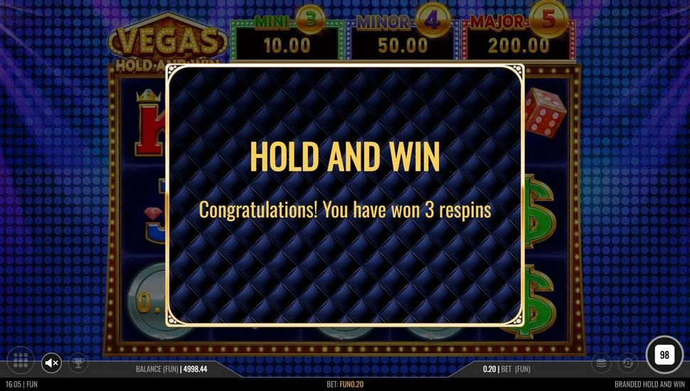 Vegas Hold and Win slot hold and win bonus