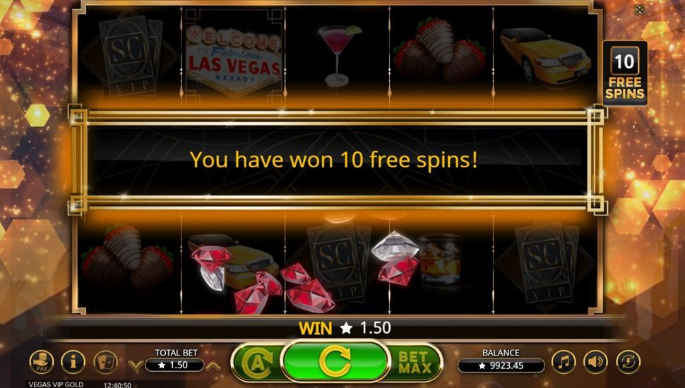 Vegas VIP Gold Slot - Free Spins