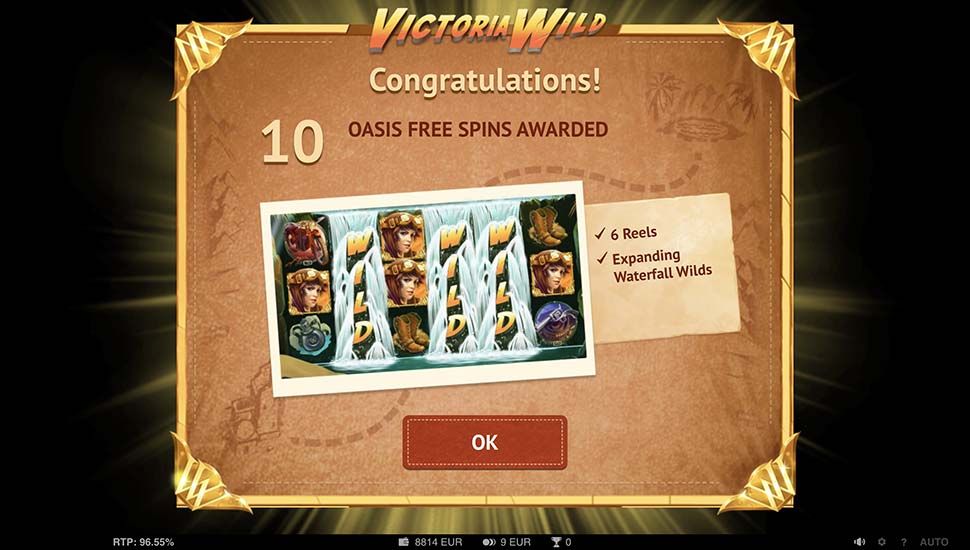 Victoria Wild slot Oasis Free Spins Feature