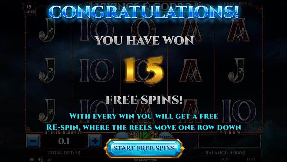 Vikings and Gods 2 15 Lines slot Free Spins
