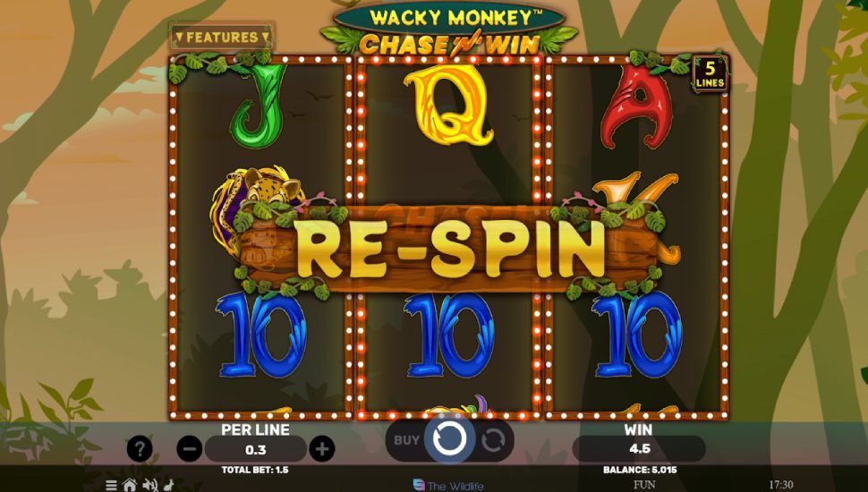 Wacky Monkey Chase 'N' Win slot - respin