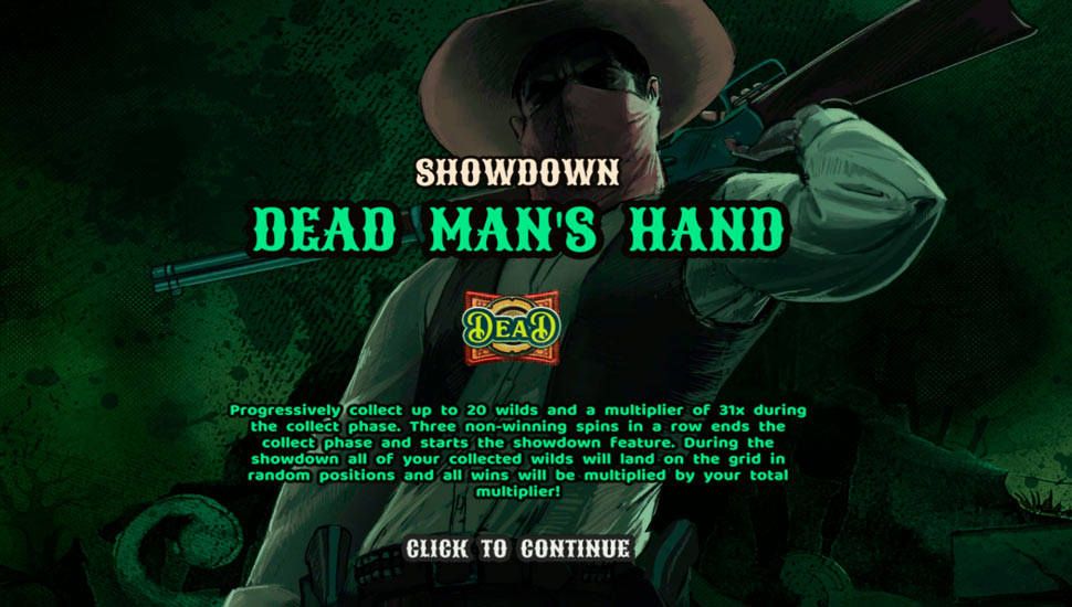 Wanted Dead or a Wild slot Dead Man’s Hand Feature