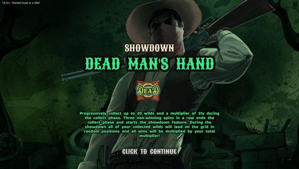 Wanted Dead or a Wild slot Dead Man’s Hand