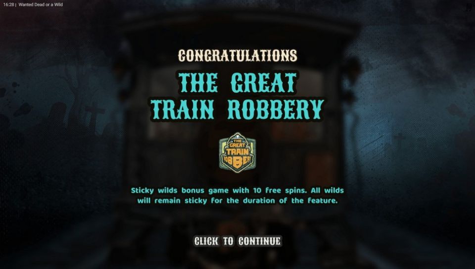 Wanted Dead or a Wild slot The Great Train Robbery