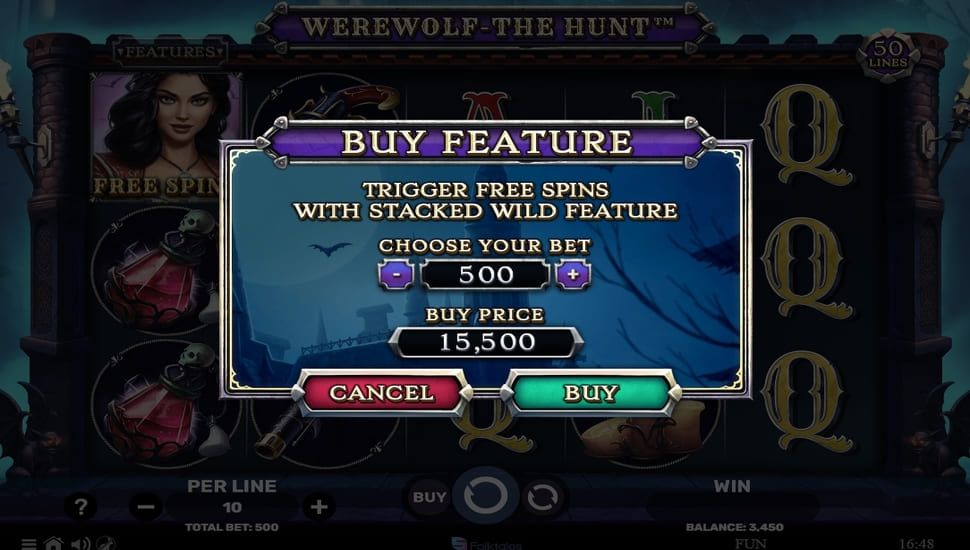 Werewolf the hunt slot buy bonus