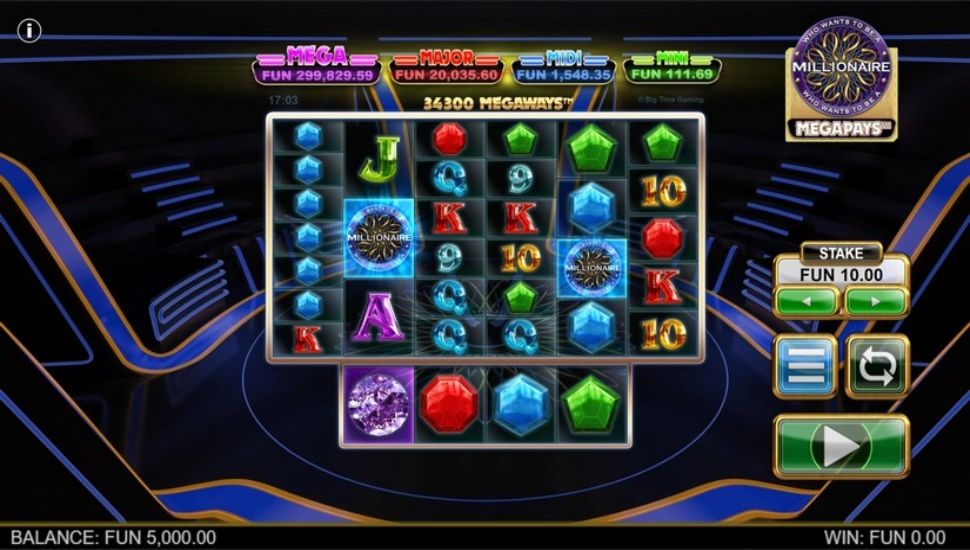 Who Wants to be a Millionaire Megapays Slot by Big Time Gaming