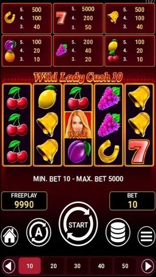 Wild Lady Cash 10 slot Mobile