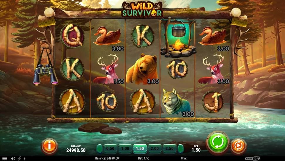 Wild Survivor slot gameplay