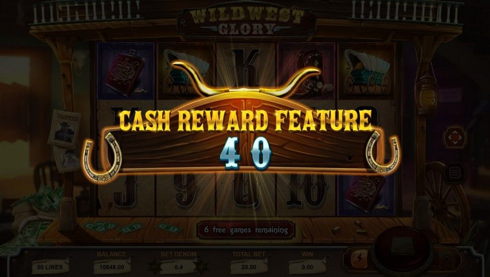 Wild West Glory slot Cash Reward Feature