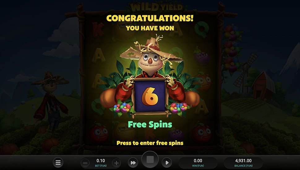 Wild Yield slot free spins