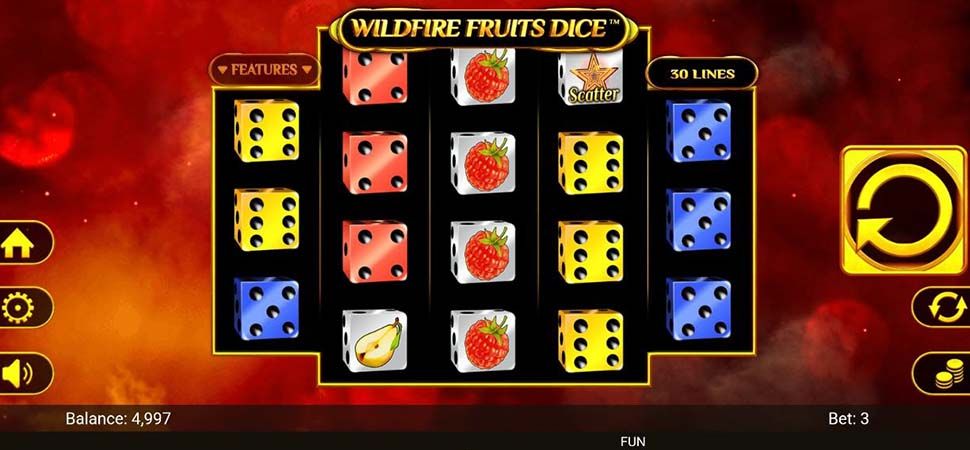 Wildfire Fruits Dice slot mobile