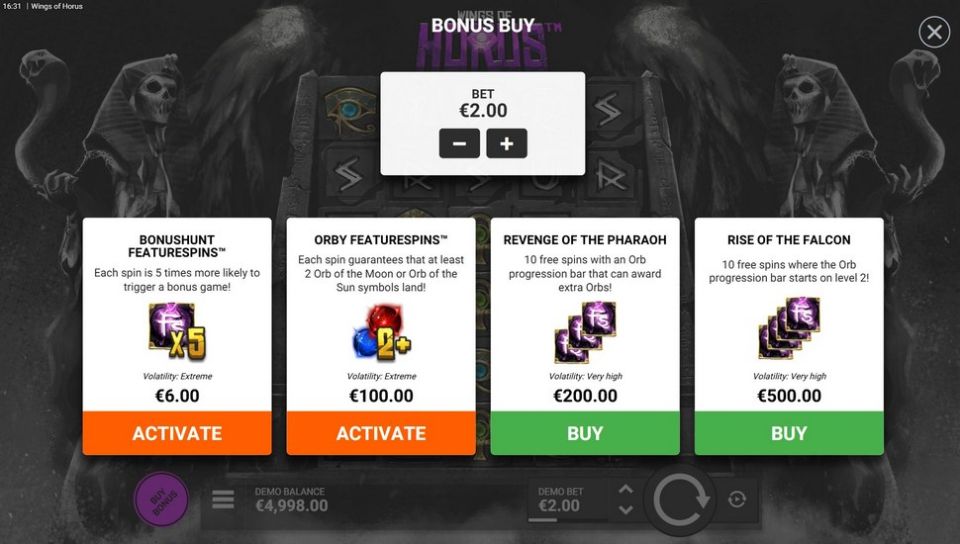 Wings of Horus Slot Bonus Buy